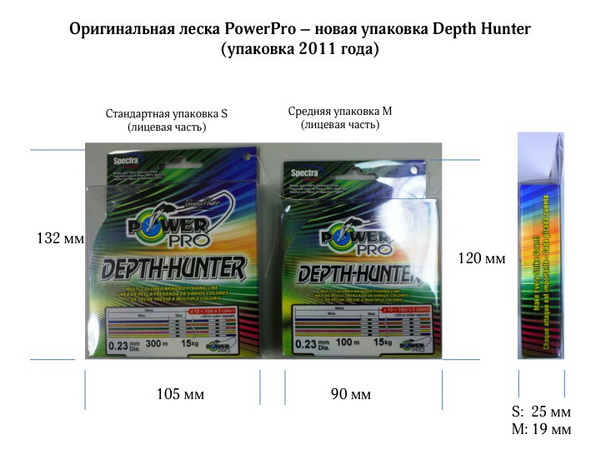 оригинальная упаковка Power Pro  2011 года Depth Hunter, вид спереди